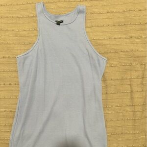 Mini purple ribbed tank dress